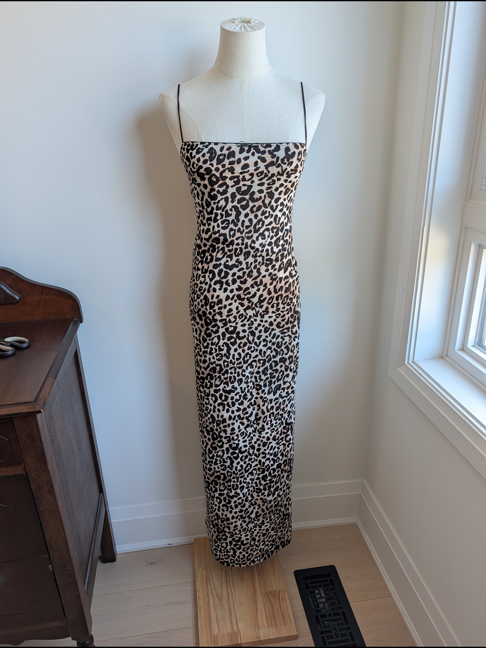 Streetwear Society Leopard Print Bodycon Maxi Dress